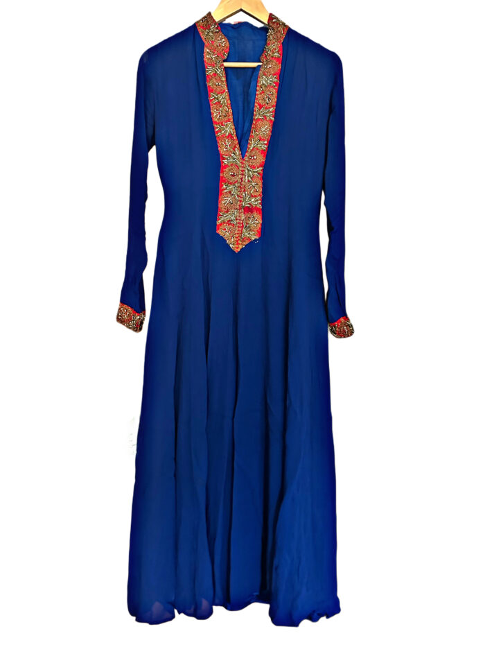 Vintage India Dress Deep Blue