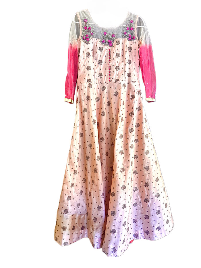 Anarkali Vintage Pink Dress